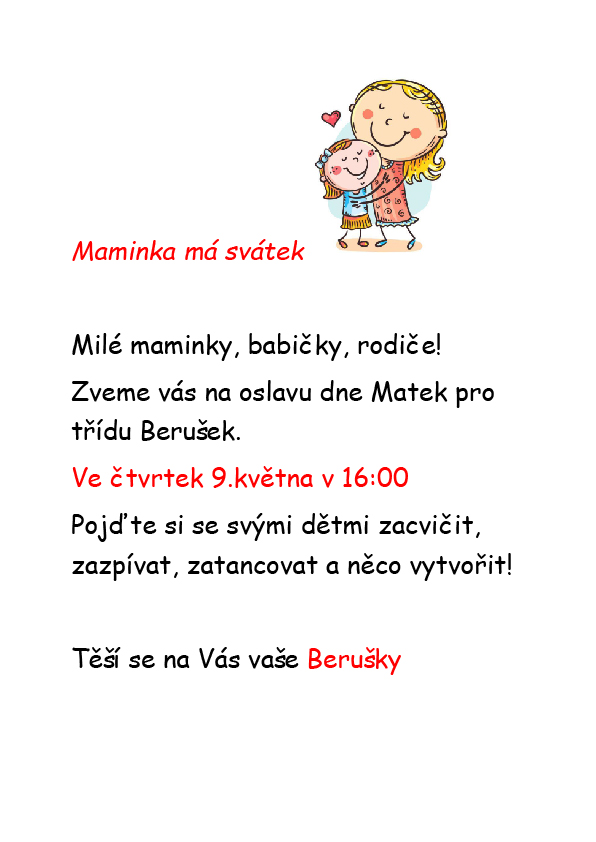 Maminka má svátek