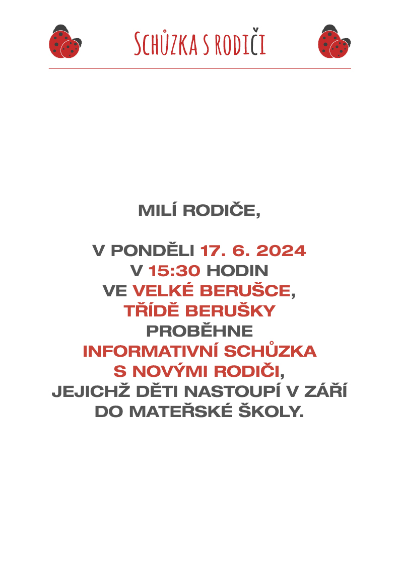 Schůzka s novými rodiči