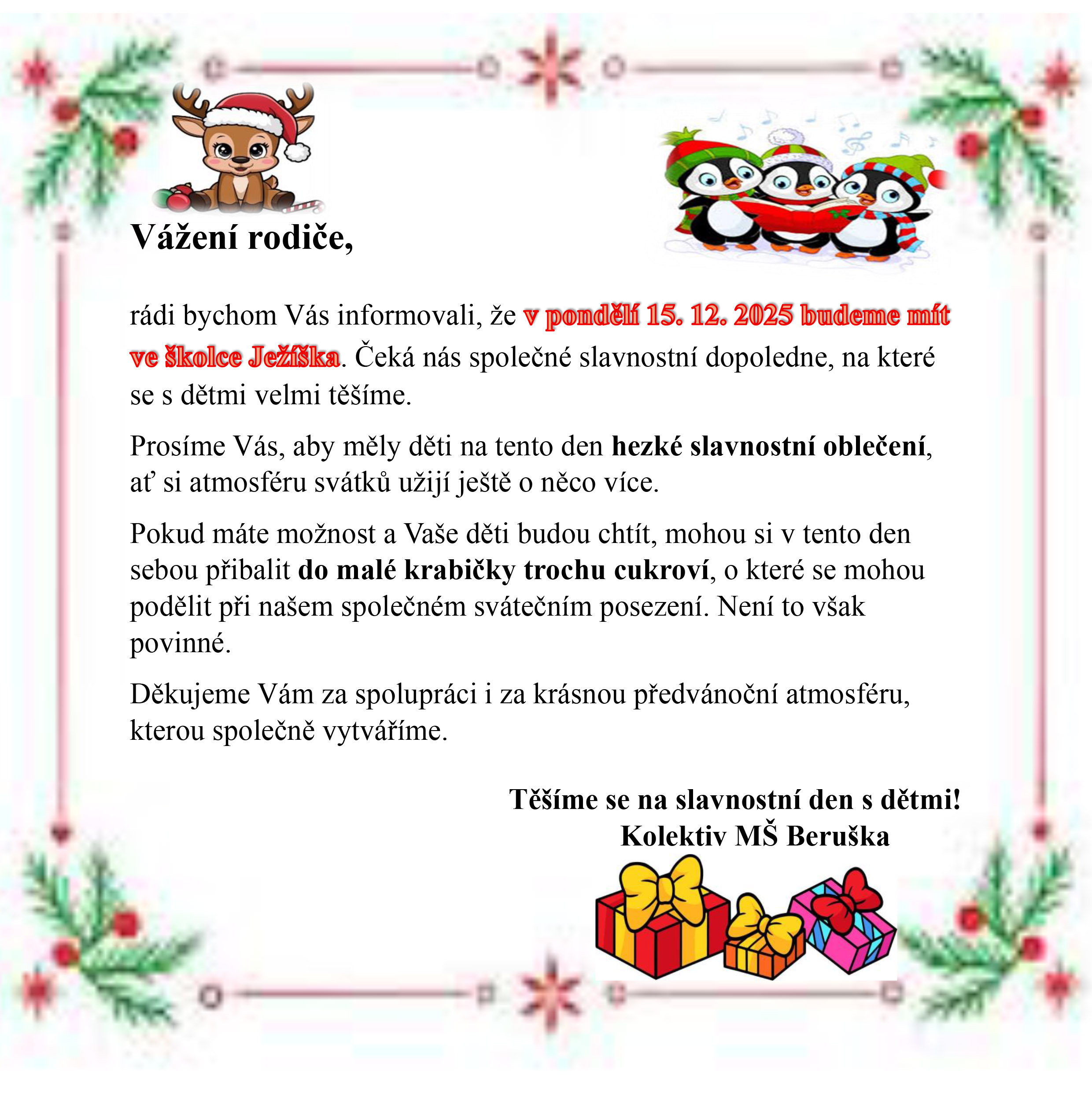 Ježíšek ve školce