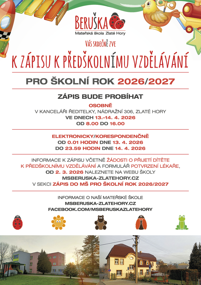 Zápis do MŠ pro školní rok 2026/2027