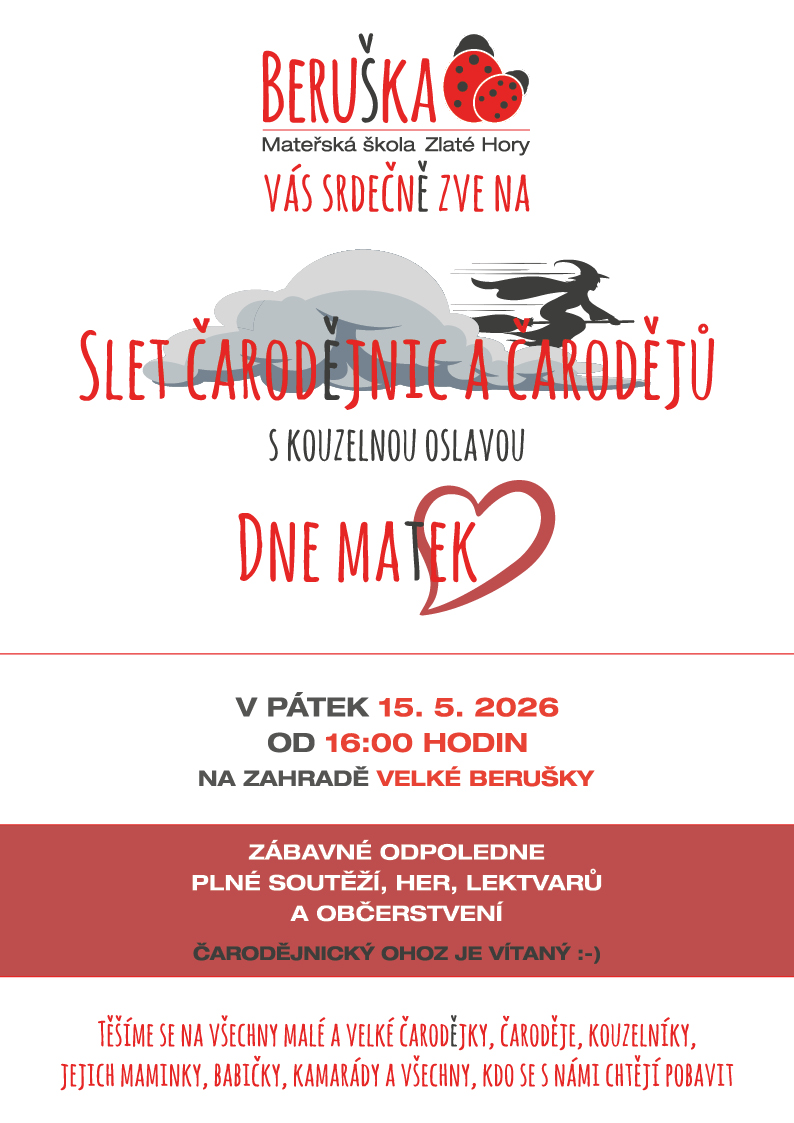 Slet čarodějnic a čarodějů s kouzelnou oslavou Dne matek