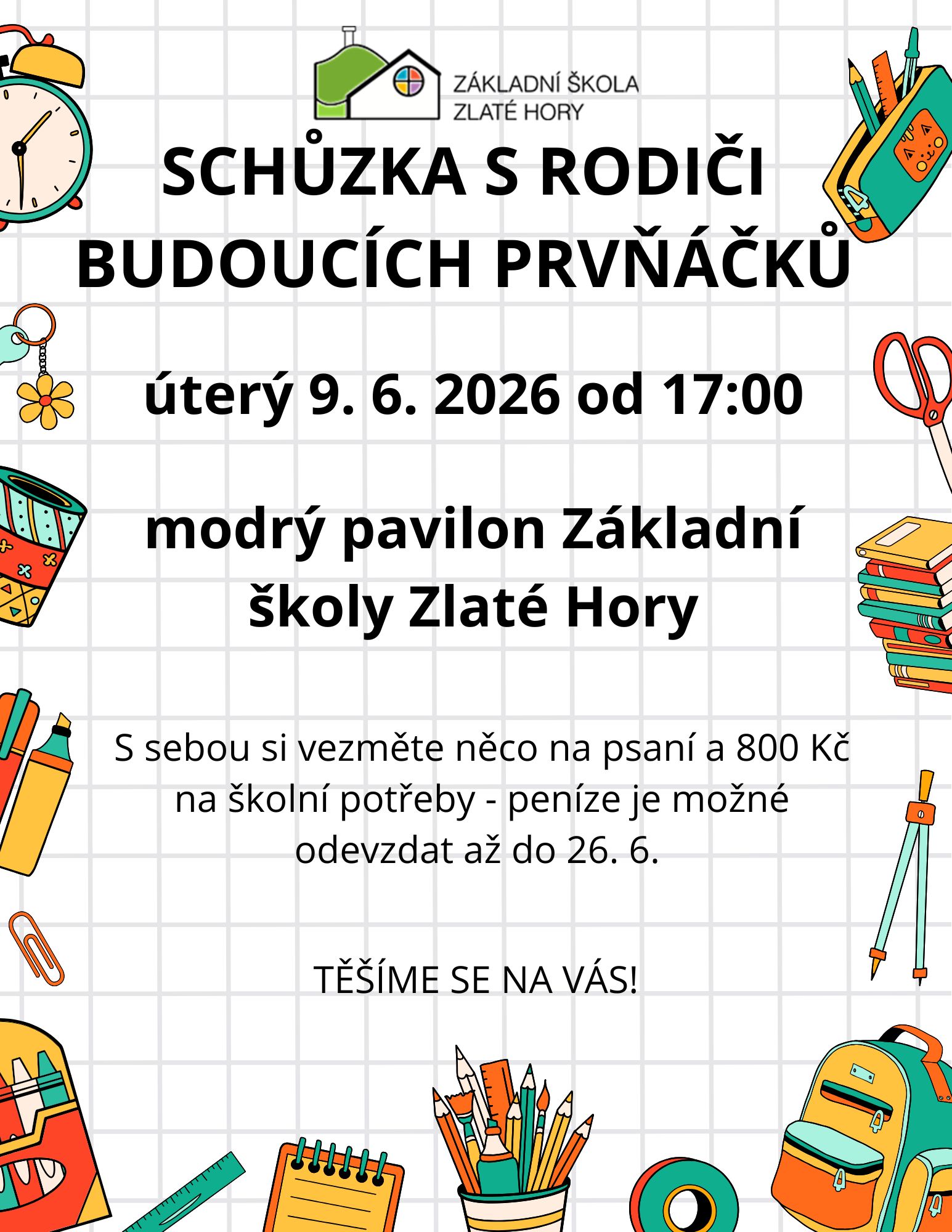 Schůzka s rodiči budoucích prvňáčků