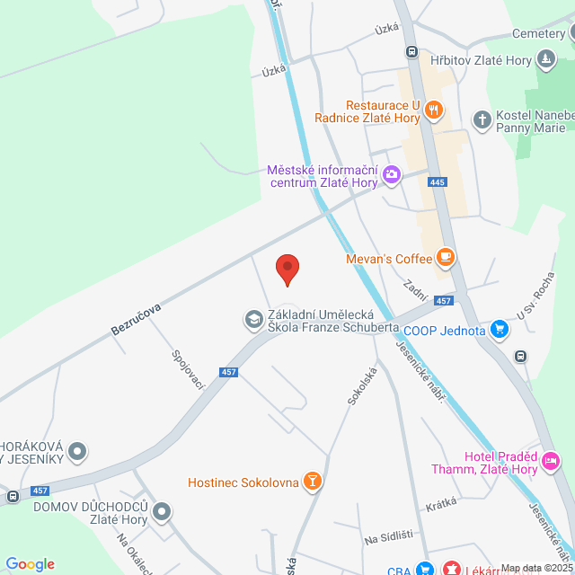 Obrázek mapy, kde se nachází škola